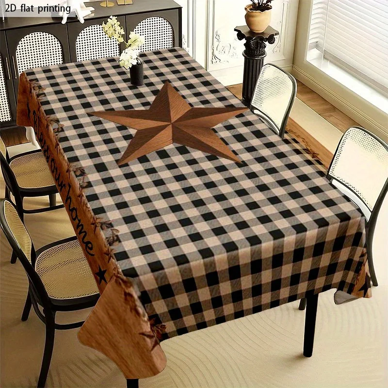 [JIT] 1pc Soft and fashionable 2D flat tablecloth, machine washable and easy to clean, American country stylezyc