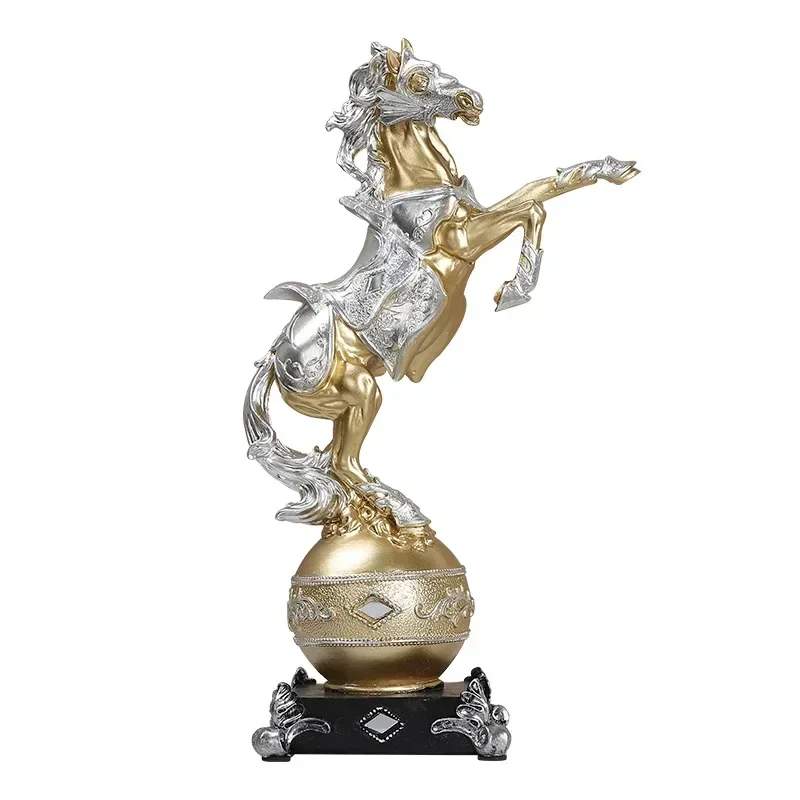 

European Horse Resin Sculpture Modern Entrance Living Room Bedroom Desktop Dining Table Home Handicrafts Decorative Ornament