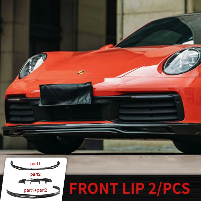 For Porsche 911 992 TechArt Carbon Fibre FRONT LIP Spoiler Rear Lip Side Skirts Body Kits Car Modification Bumper Decoration