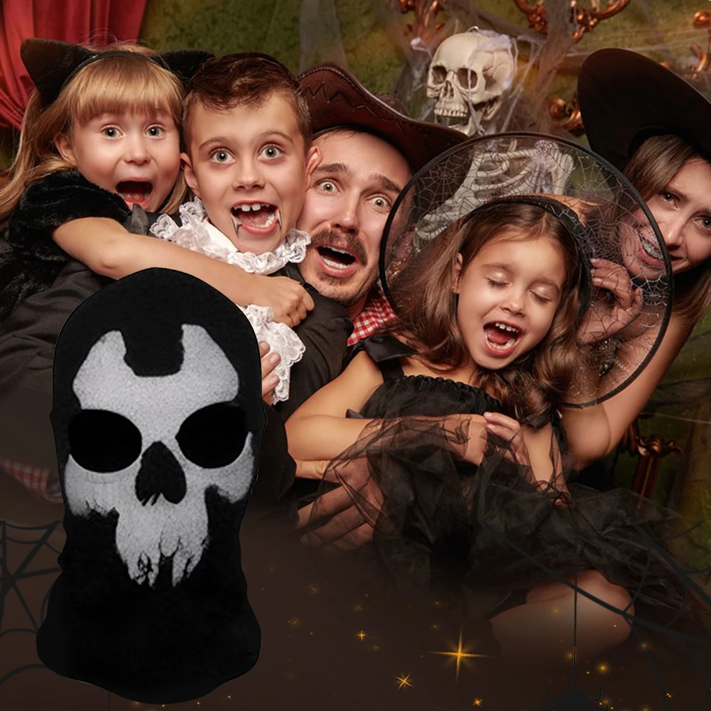 

Хэллоуин Призрак Полнолицевая Маска Череп Страшный Призрачный Скелет Мотоцикл Велоспорт Головная Маска для Хэллоуина Косплей Балаклава Хэллоуин