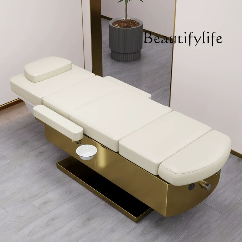 

Electric Lifting Adjustable Shampoo Bed with Pedicure Water Circulation, Foot Bath, Water Heater For Hair, Salon, Spa Therapy