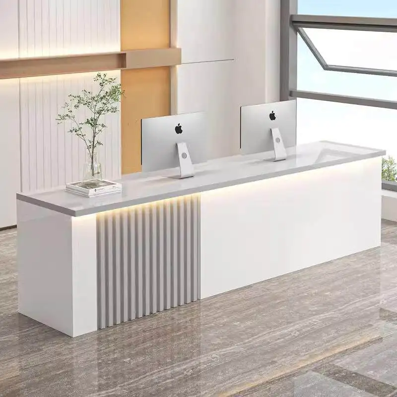Beauty Institute Reception Desk Study Infodesk Hairdressing Reception Desk Clinical Modern Comptoir Caisse Corner Furniture 2