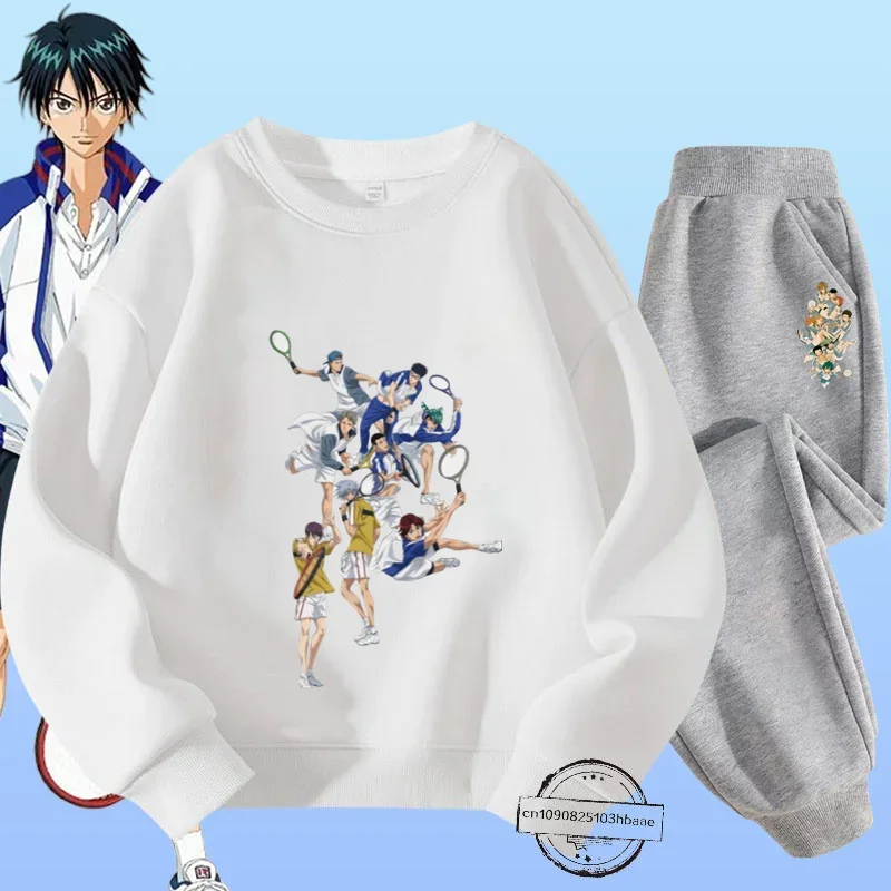 The Prince of Tennis Autumn and winter long-sleeved children's crewneck hoodie set cartoon cartoon printing boys and girls