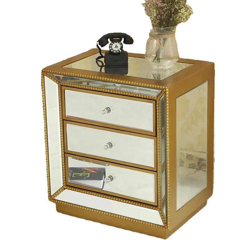 أثاث غرفة نوم فاخر إسكندنافي لتوفير المساحة وأدراج تخزين بجانب السرير وأثاث منزلي جمالي حديث Mesa De Noche