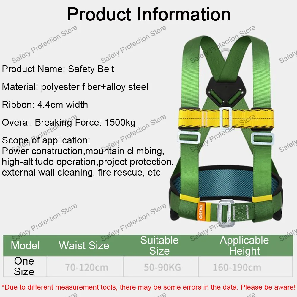 High Altitude Work Safety Harness Three-point Half Body Safety Belt Outdoor Climbing Training Construction Protective Equipment