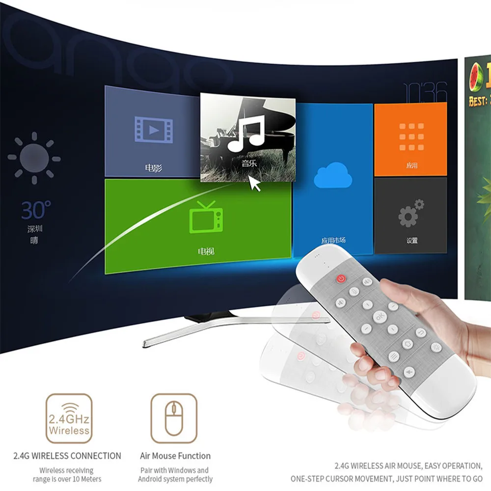 Z pilotem Q40 2.4G bezprzewodowa klawiatura Air Mouse nauki mikro żyroskopowy podświetlany dla TV Box z androidem