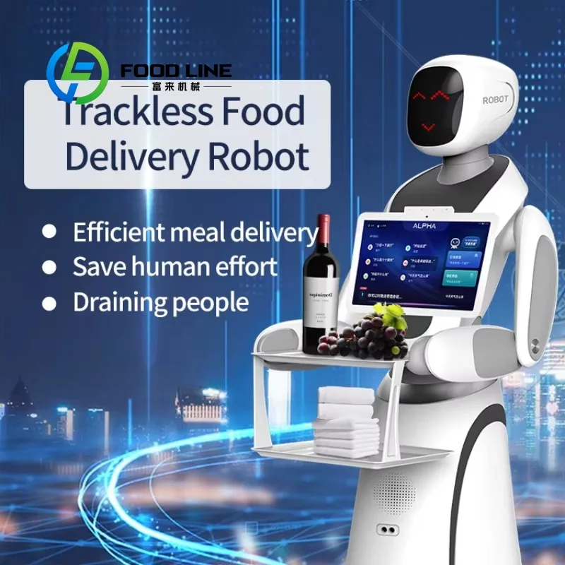 Customized Automatic Delivery Robot Server Commercial Equipment For Restaurant Hotel Food Serving Service