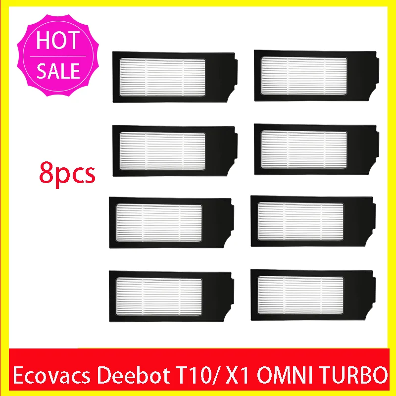 Ecovacs Deebot X1 OMNI / T10 OMNI Robotstofzuiger Reserveonderdelen, rubber / zijborstel, deksel, Hepa-filter, dweildoek, stofzak