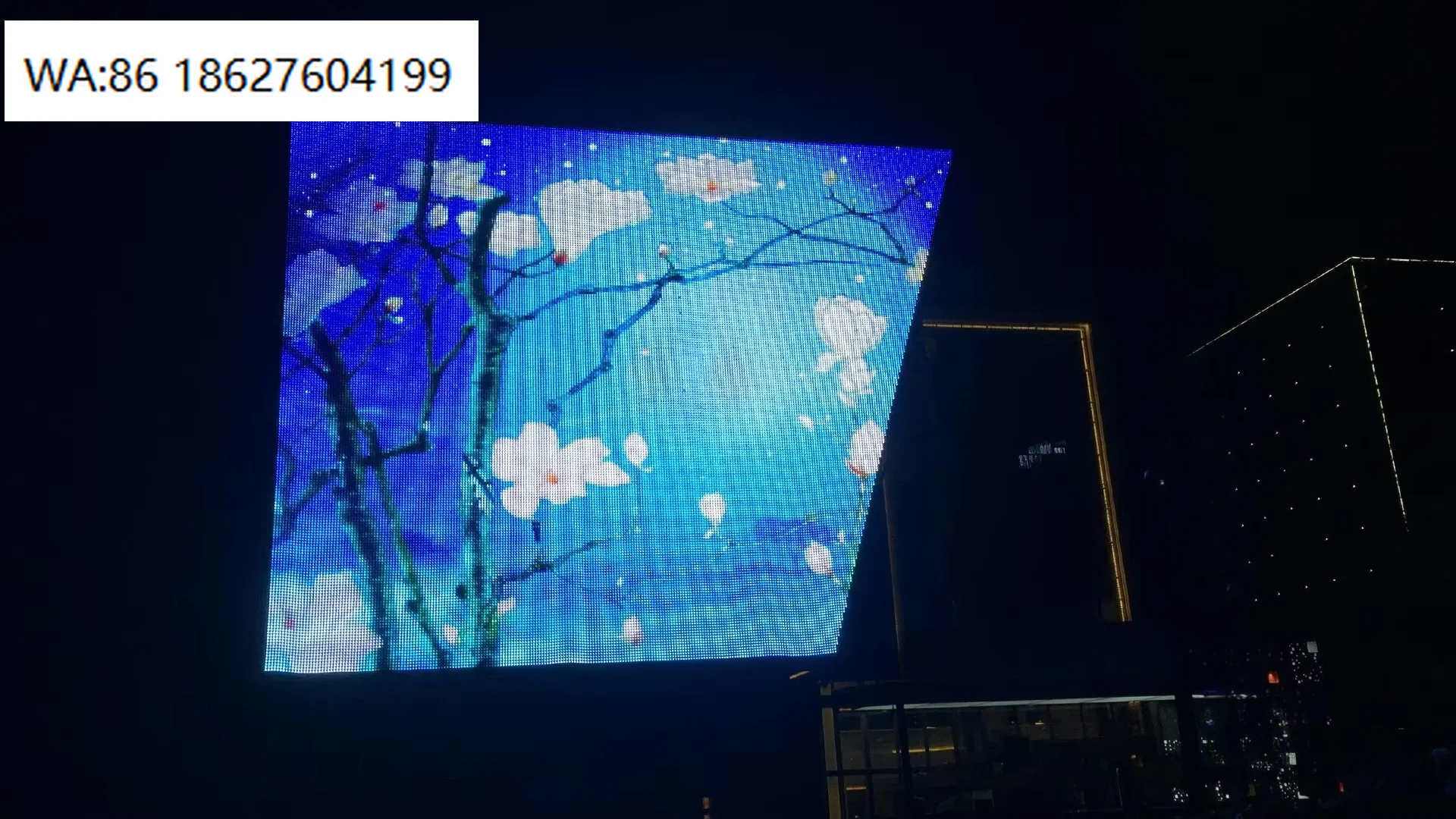LED SignageOutdoor RGB P40  Pixel Mesh Screen Flexible Mesh  Display for Media Facade Event Party