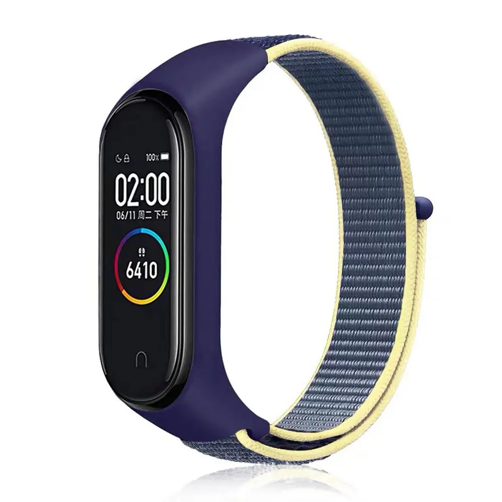 Remplacement de la ceinture de montre à boucle de sport en nylon, 16x210mm, 15g, mode mn et durable, ceinture de montre intelligente pour Xiaomi Mi Band 5, 4, 3, 1PC