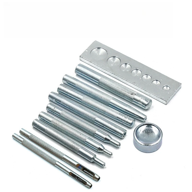 

Набор инструментов для установки застежек-кнопок для пресс-форм 633/655/831/201, набор для рукоделия и изготовления изделий из кожи своими руками