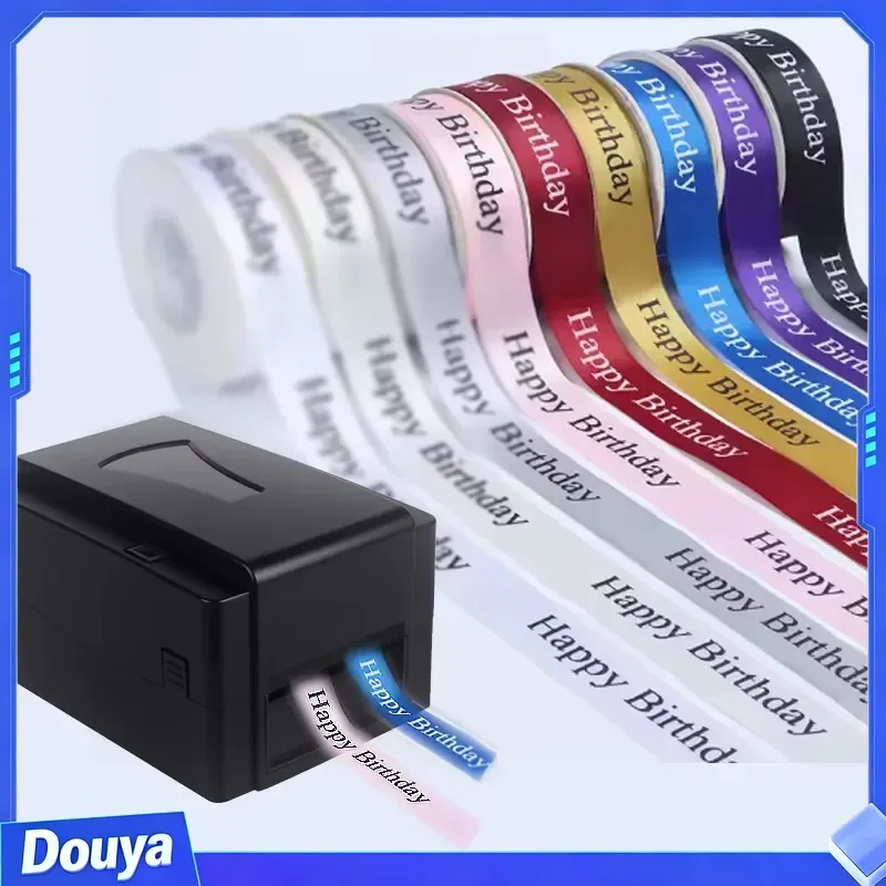 Hot Heat Transfer Hot Stamping Printer 300dpi with Cutter USB Interface Hot Transfer Gold Ribbon Printer Satin Ribbon Printer