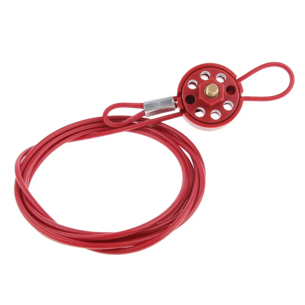 Cable LOTO Safety Lockout Tagout Device Electric Lock Mechanism Adjustable Steel Wire Lock for Equipment