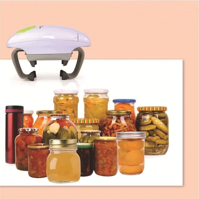 

Electric Can Opener Smooth Edge Practical Automatic Jar Bottle Openers Double Ear Can Opener Kitchen Glass Can Opener