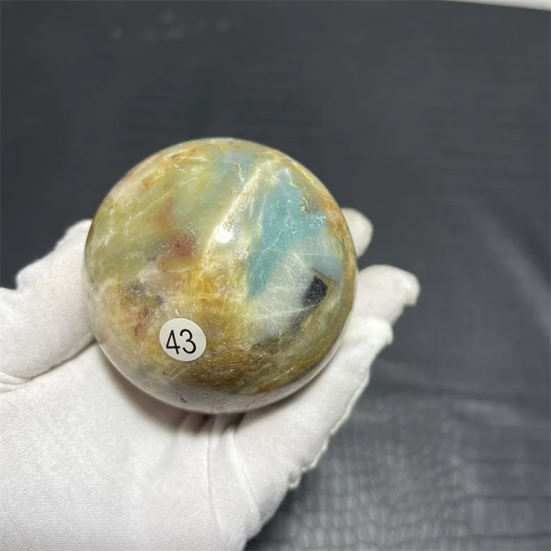 Boule de cristal de calcite caribienne naturelle, boule de puissance orbe, pierres et minéraux naturels, guérison reiki