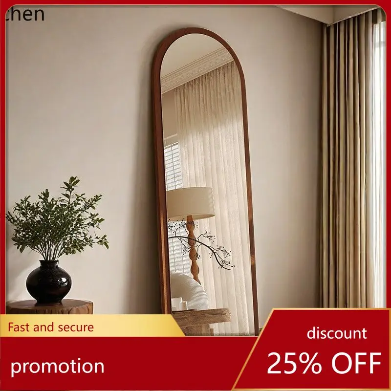 

CZ Full-Length Mirror Home Use for Girls Bedroom Dressing Mirror Arched Wall-Mounted Large Mirror