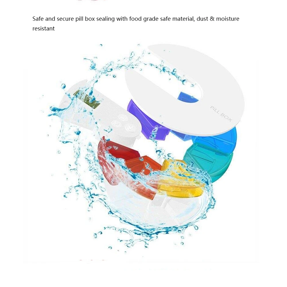 7 Days Rainbow Pill Box Organizer Plastic Storage Container for Vitamins Portable Medicine Pill's Case Weekly Pillbox