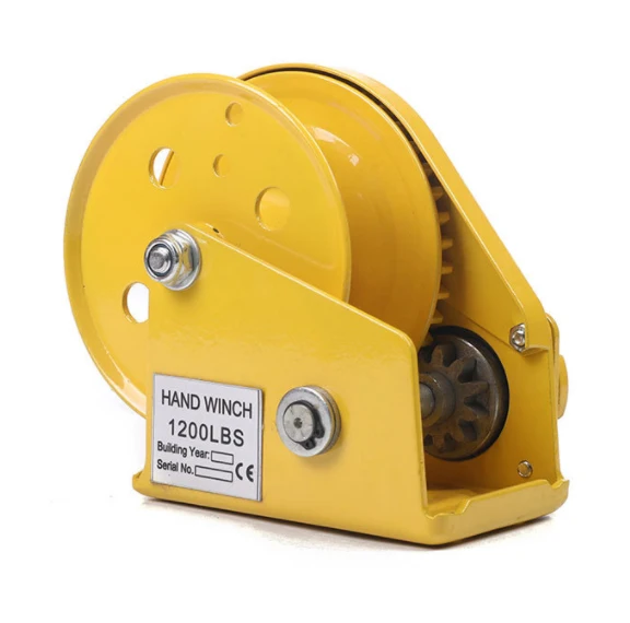 1200lb 1800lb 2600lb Portable Wire Rope Hand Winch Manual Cable Pulling Winch