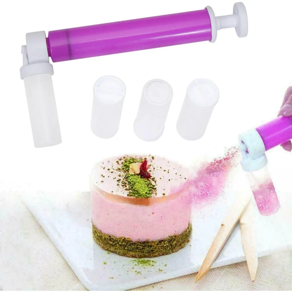 

Manual Airbrush for Decorating Cakes,Airbrush Pump Coloring Spray Gun with 4pcs Cake Spray Tube,DIY Baking Cake Airbrush Pump To