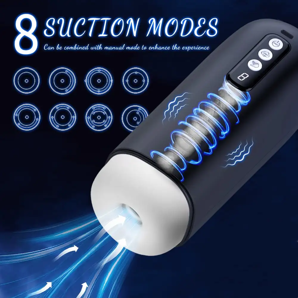 2024 Automatic Male Sucking  Masturbator, 8 Sucking & 8 Vibration Modes Real Pussy Sex toy Sex Sexy Blowjob Pocket Penis Trainer