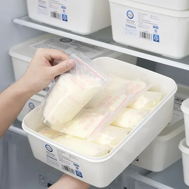 صندوق تخزين حليب الثدي المضاد للبكتيريا، صندوق فريزر للحفاظ على النضارة، حاوية تخزين المواد الغذائية المقاومة للتسرب، حفظ الحليب