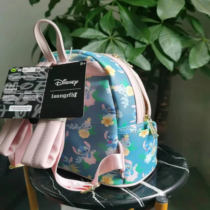 Loungefly Disney Stitch Lilo & Stitch All Over Print Damen Doppelriemen Umhängetasche Geldbörse Mini Rucksack