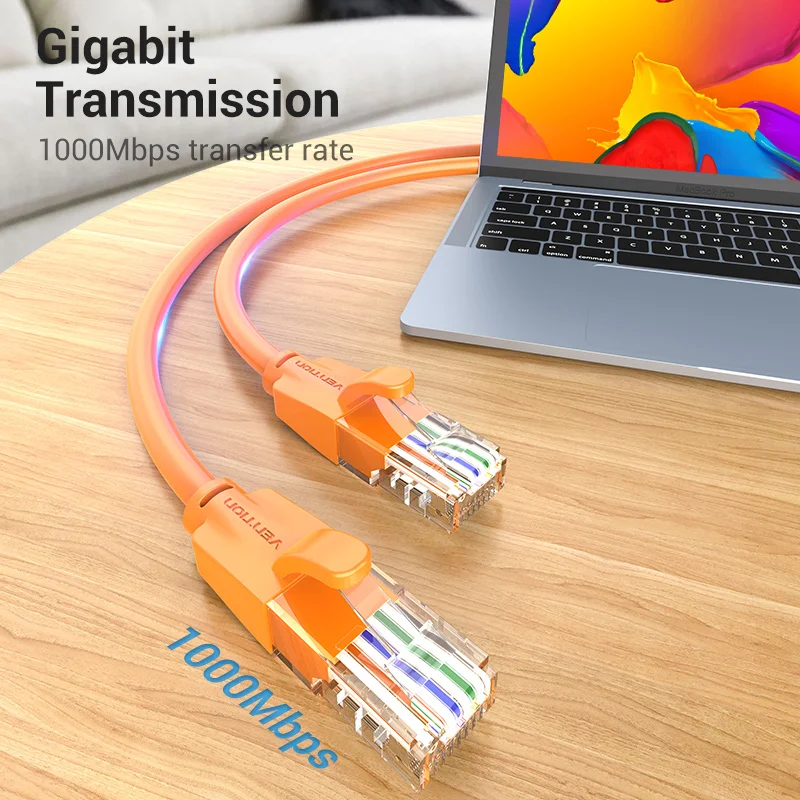 Кабель Ethernet Vention Cat 6, сетевой кабель, 4 витых пара патч-корд, интернет-кабель UTP Cat6 для ноутбука, маршрутизатора Ethernet RJ45