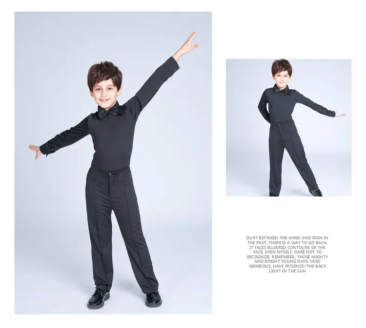 Одежда для латинских танцев с длинными рукавами для мальчиков, весенне-летняя детская танцевальная одежда, платья для бальных танцев