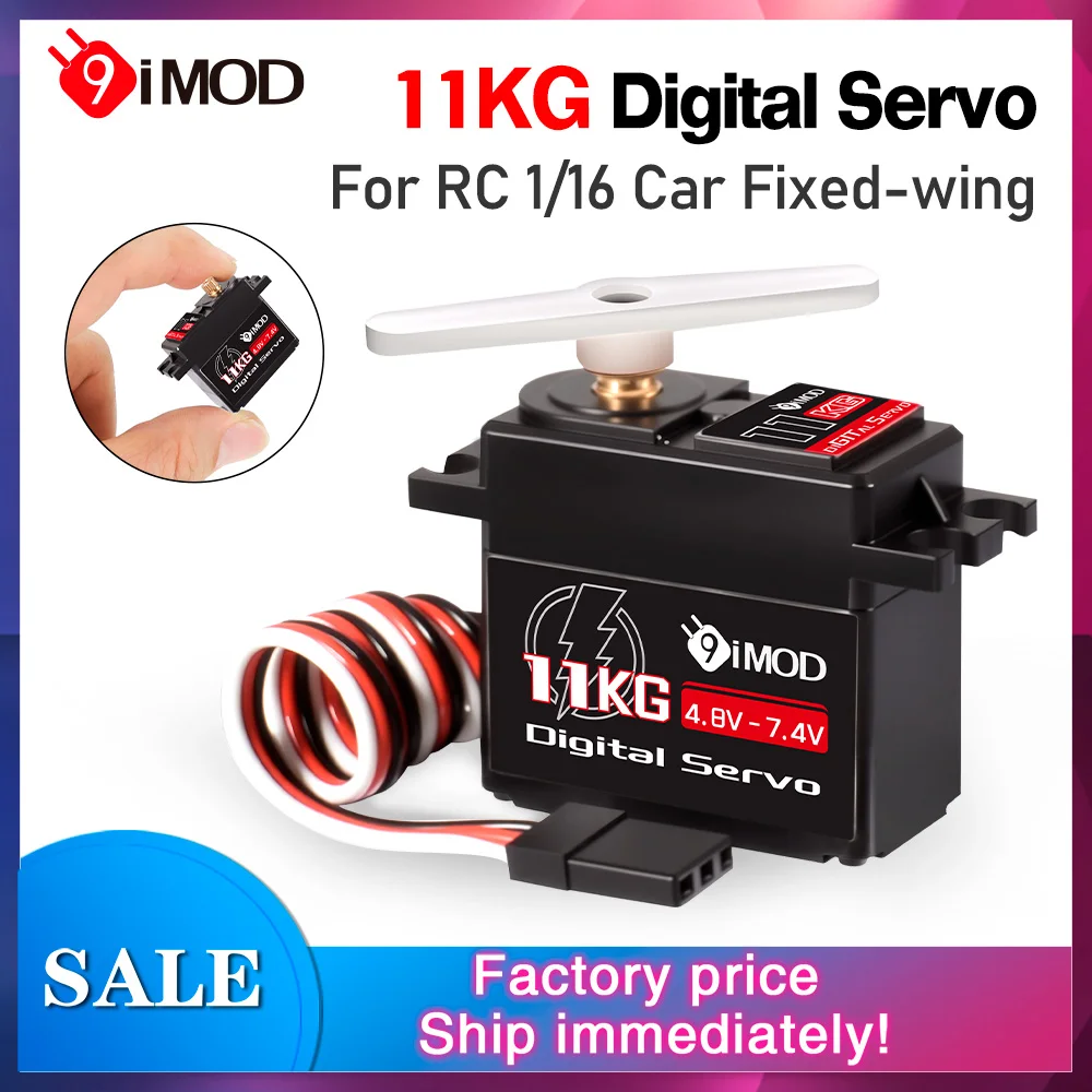 9IMOD 11KG Servo Digitale Metal Gear RC Servo 4.8V-7.4V Digitale Micro Motore con anima per il telecomando 1/16 Auto Aereo Ad Ala fissa