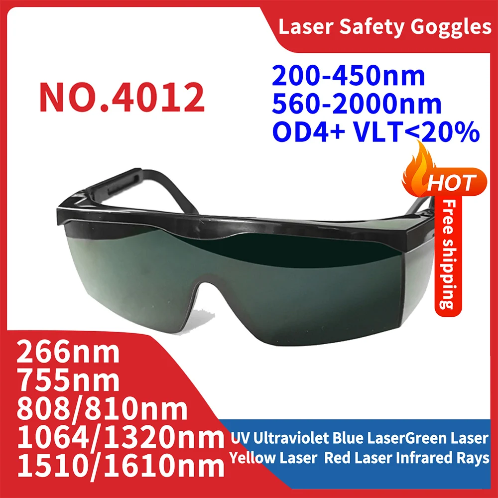 Laser Glasses 1064nm Safety Lens Safety Goggles Shield Protection OD4+ CE for ND:YAG CO2 Laser Cutting Engraving Machine Working