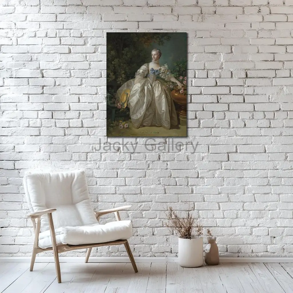 Portrait Madame Bergeret Classical Handmade Elisabeth Vigée Le Brun Oil Painting French Court Lady Canvas Art Large Office Decor