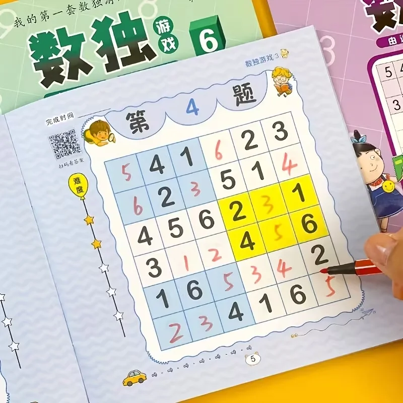 

6-Pack Children Sudoku Activity Books - Step-by-Step Sudoku Puzzles for Kids, Logic Thinking&Problem-Solving Learning Materials