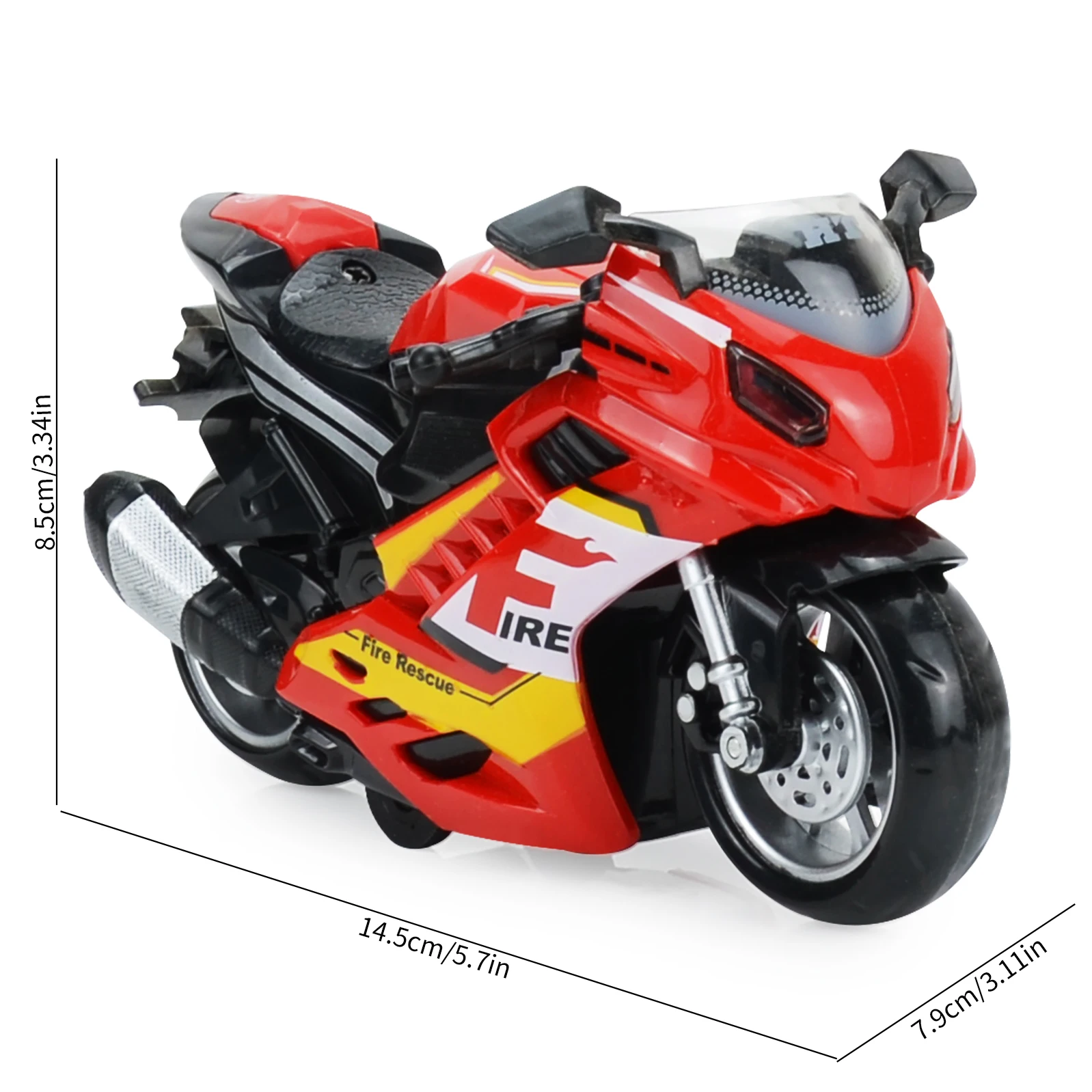 Toy Motorcycle - Press and Go Toy Car with Sound and Light Toy,Toy Motorcycles for Boys,Toys for 3-9 Year Old Boys