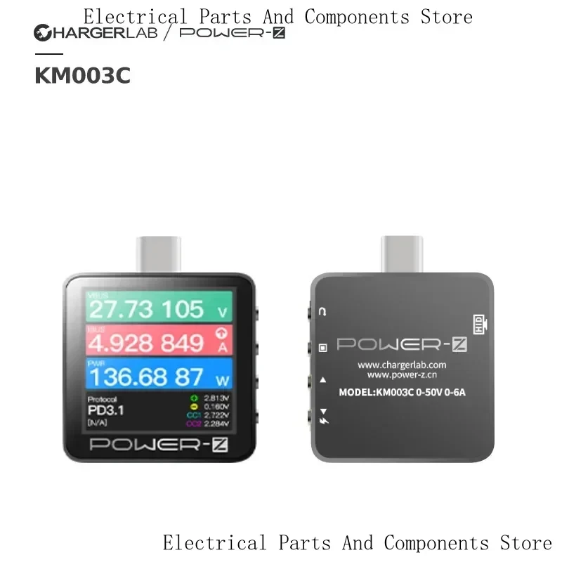 ChargerLAB POWER-Z USB PD3.1 Protocol 48V Range Dual Type-C Tester KM003C
