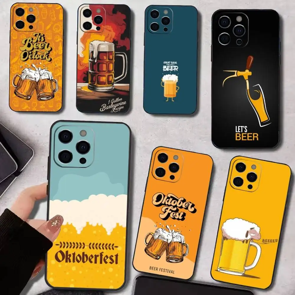 

Suds Beer Alcohol Cartoon Phone Case For iPhone 17,16,15,14,13,12,11 Plus,Pro Max,XS,Soft Black Cover