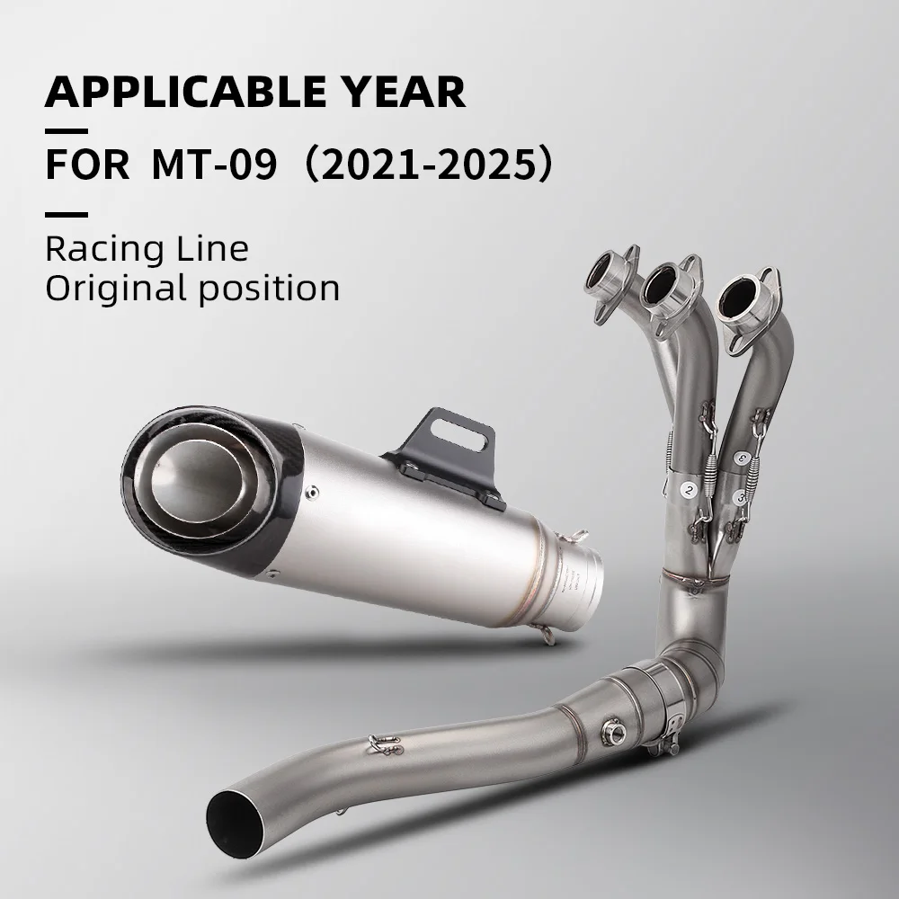 

High Performance DUAL SENSORS For MT09 FZ09 XSR900 2021-2025 complete motorcycle exhaust system, 51MM