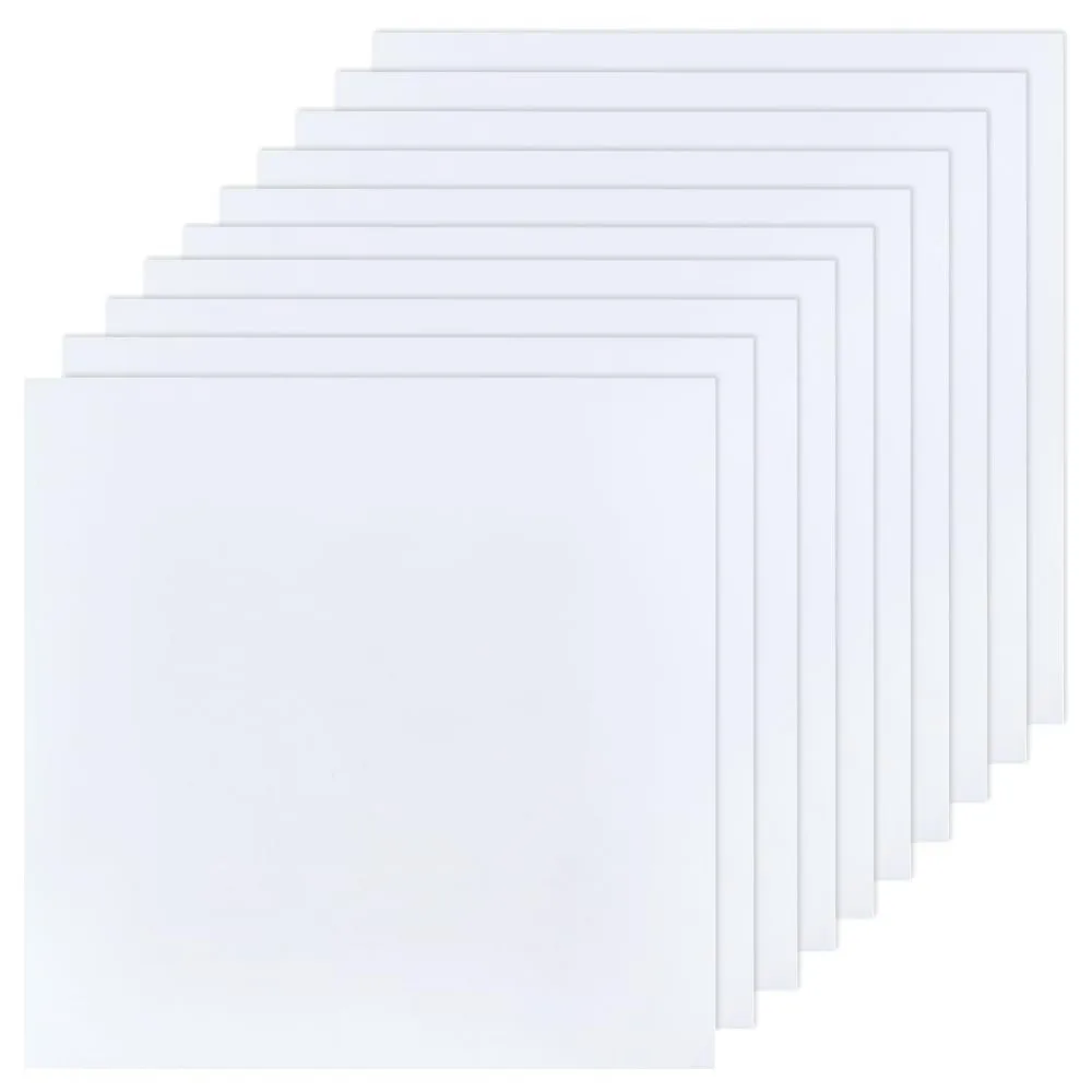 10 Sheets White ABS Plastic Sheet 8x8 Inch ABS Plastic Plates 0.5mm Thick Hard Plastic Sheet for Architectural Models Sand