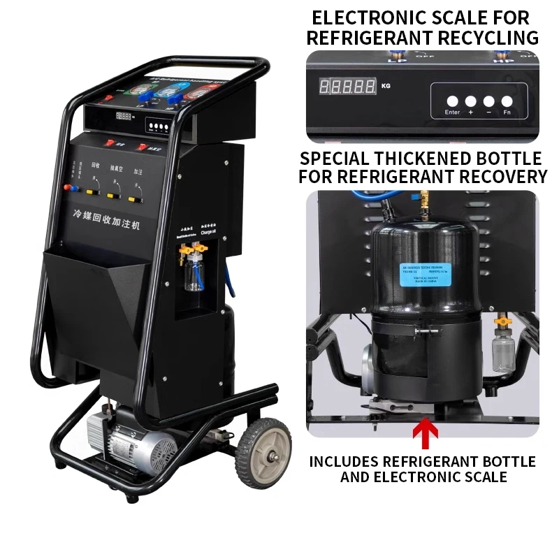 

Automobile refrigerant recycling and filling machine Air conditioning refrigerant recycling and vacuum filling machine
