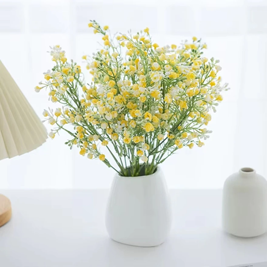 

10pcs Artificial Flowers Plants Gypsophila Wedding Bridal Bouquets Home Dining Table Centrepieces Garden Photography Props Decor