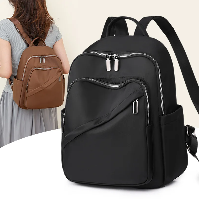 

Backpack Women's 2024 New Fashion Oxford Cloth Light Travel Bag Student Schoolbag Storage Crossbody Bag Wholesale