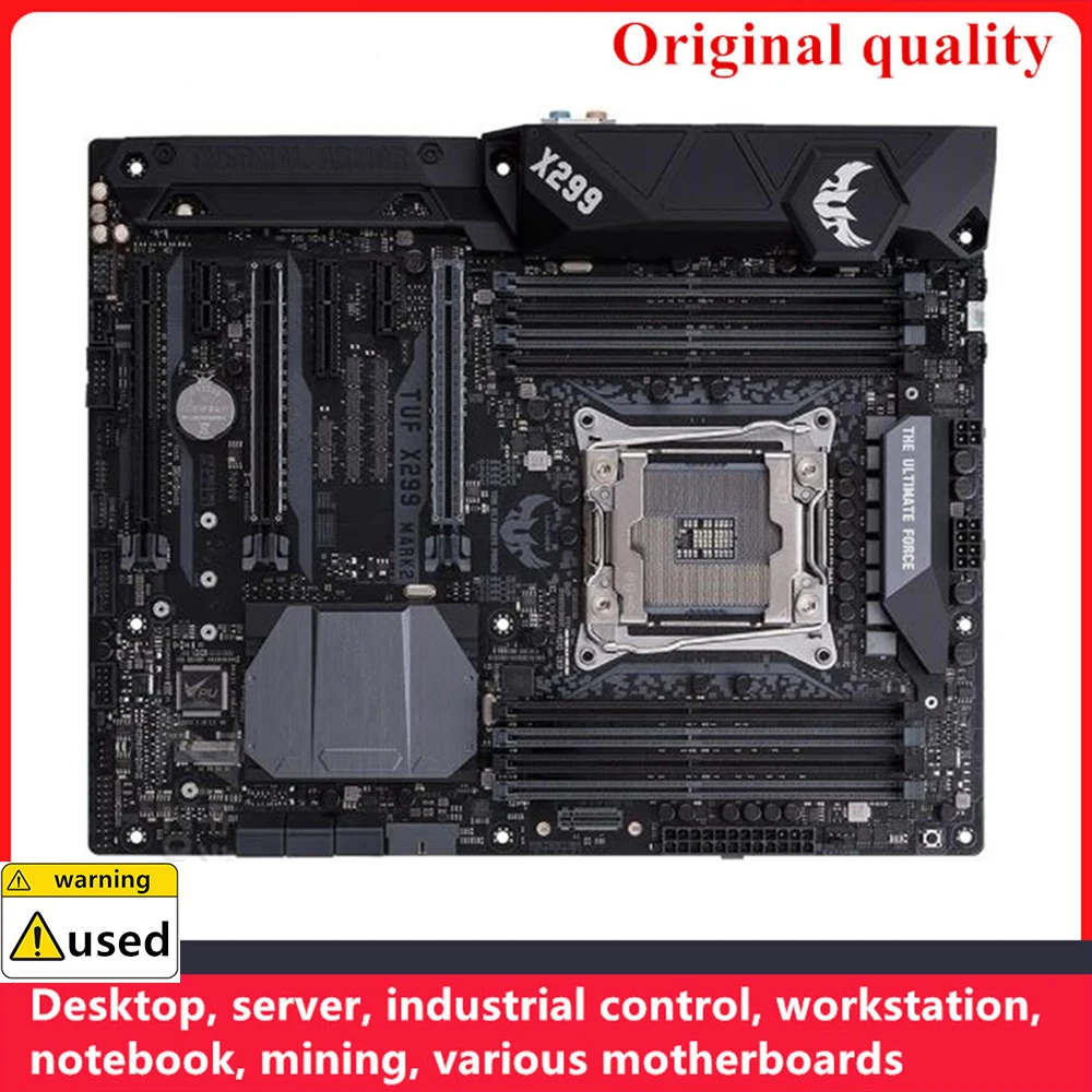 Overclocking Desktop Mainboard, Motherboards TUF X299 Mark 2, LGA 2066, DDR4 ATX para Intel X299, SATA III, USB 3.0