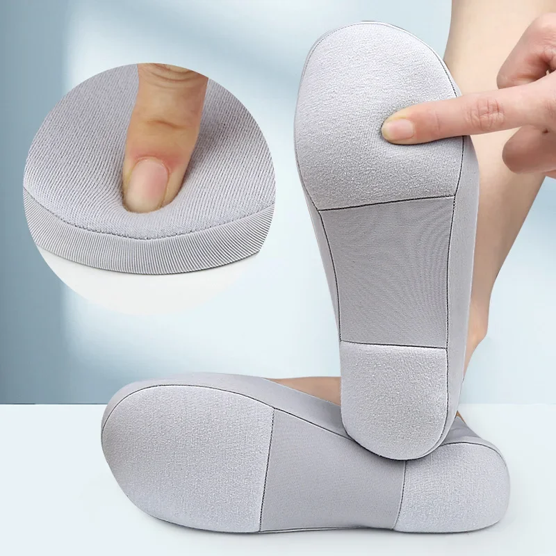 

Solid Color Boat Sock Plantar Fasciitis Shoes Insole Socks Insoles Feet Shock Absorbing Shoe Sole Invisible Non Slip Shoe Pads