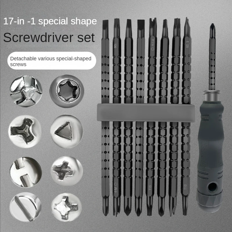 

Screwdriver Set Combination Multifunctional YU Triangular Shaped Home Alloy Steel Cross Strong Magnetic Screwdriver