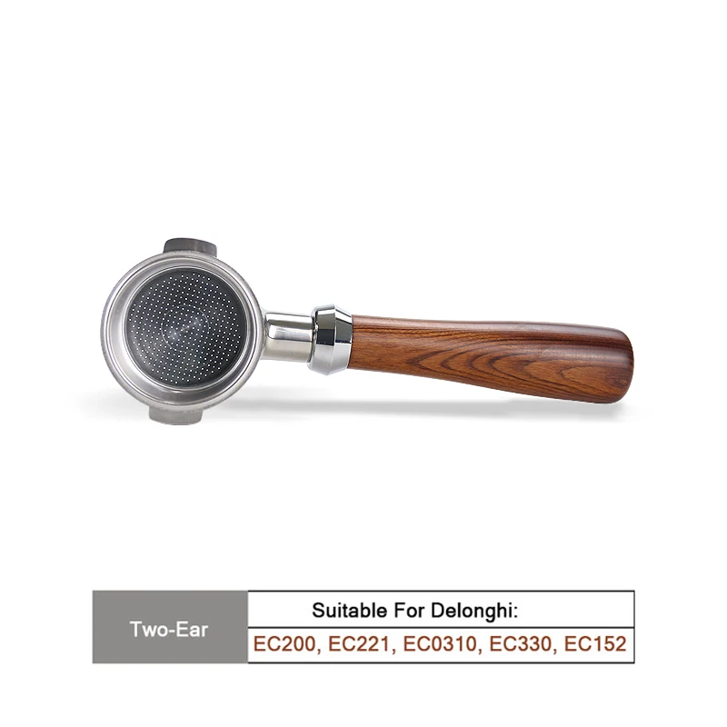 kisshome Kaffee Boden Siebträger 51MM Für Delonghi EC680 EC685 EC310 Mit 2-Tassen Filter Korb Barista Espresso Maschine Zubehör 4
