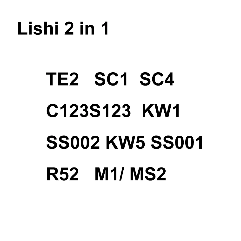 Lishi Decoder 2 in 1 tool 2in1 TE2 SC1 SC4 S123 KW1 SS002 KW5 SS001 R52 M1/ MS2 Locksmith Tools for Home Door Civil Locks