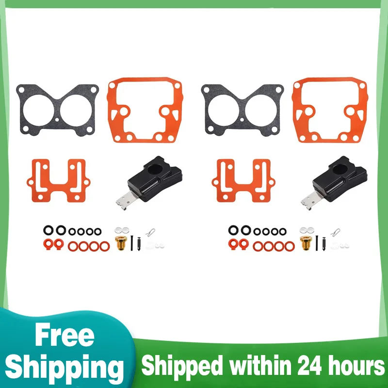 390055, 392550, 398526 Carburetor Carb Rebuild Kit For Johnson Evinrude V4 85 90 100 115 125 140 HP 2pcs