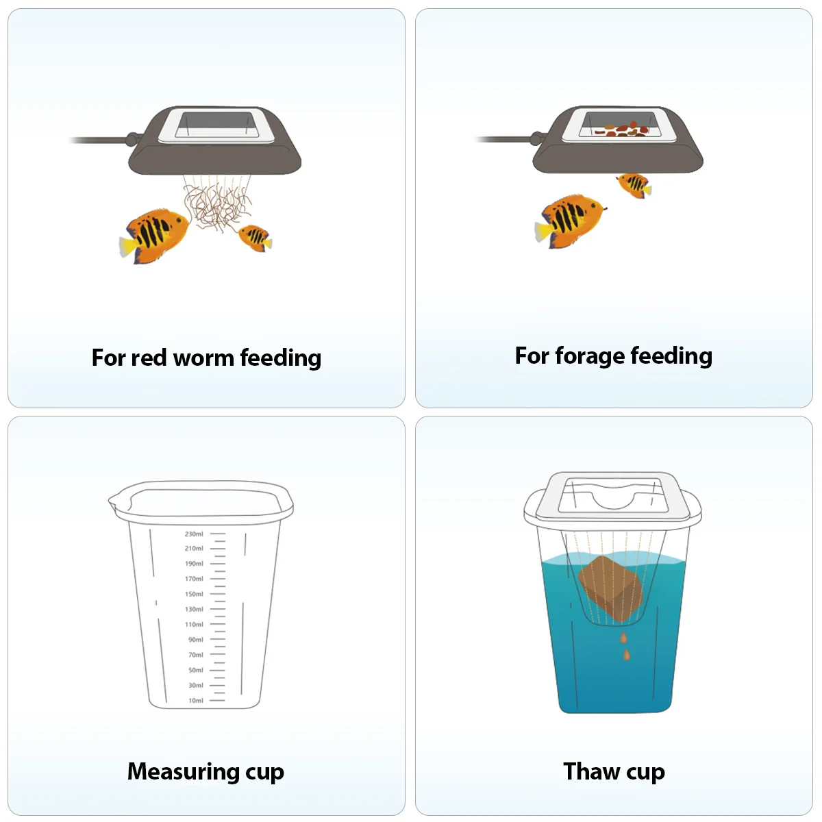 

Red Worms Feeder Plastic Cone Feeding Cup Suction Aquarium Floating Bloodworm Feeder Fish Feeding Funnel Bloodworm Cone