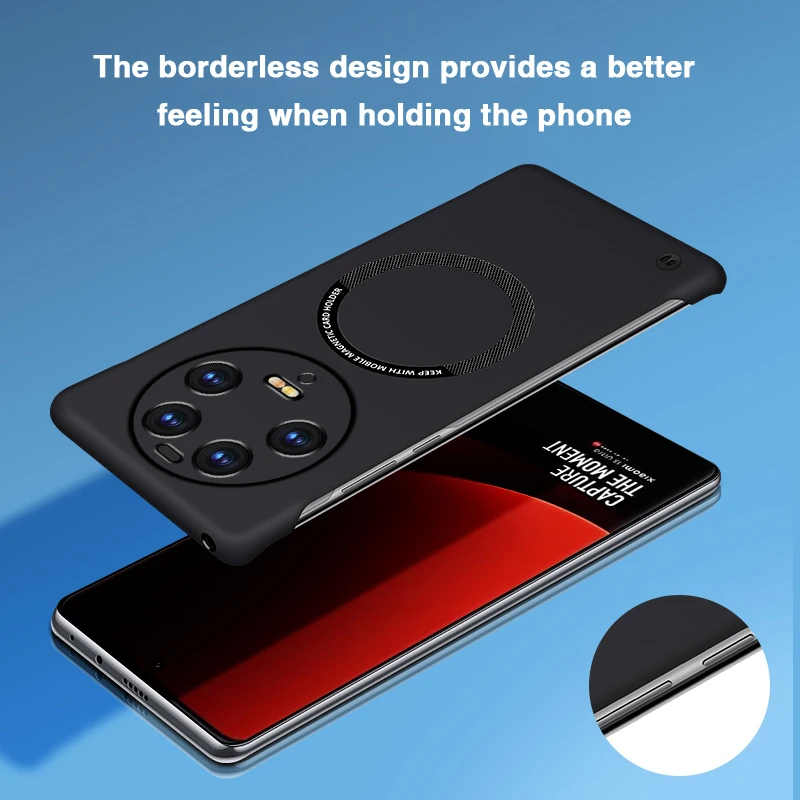 Custodia per telefono originale senza bordo per Xiaomi 13 Ultra 13T Pro Lite 13Ultra 13Pro 13 Lite 5G Cover posteriore di lusso sottile per PC rigido magnetico