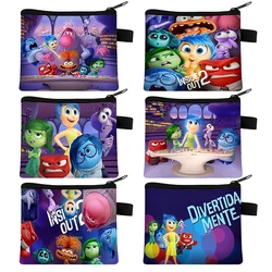 Nowy film Disney Inside Outs 2. Portmonetka Joy Anger Emoticon Cartoon Printed Mężczyźni Kobiety Kwadratowe portfele Klucz Karta bankowa Przenośna torba