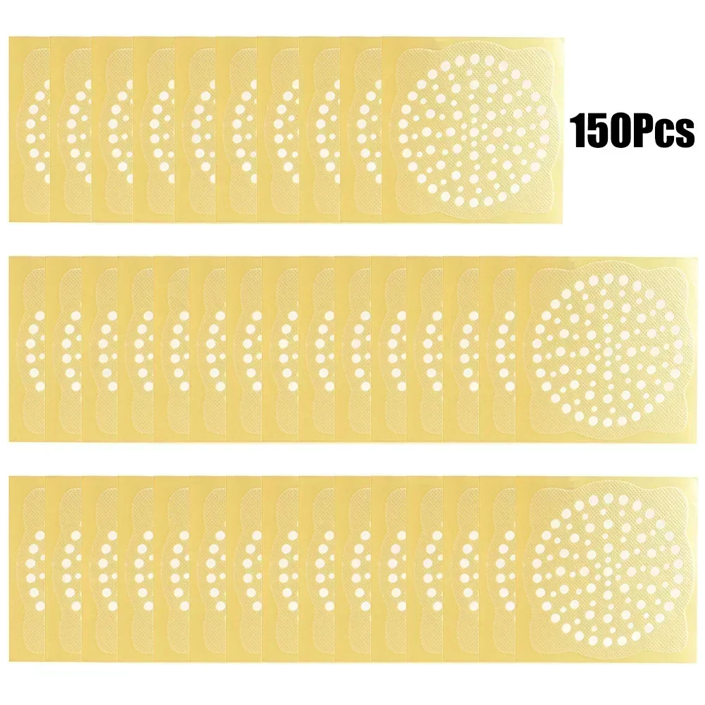 150PCS Shower Drain Covers Floor Drain Stickers Hair Catcher Disposable Sink Strainer Filter Screen Sticker Home Improvement